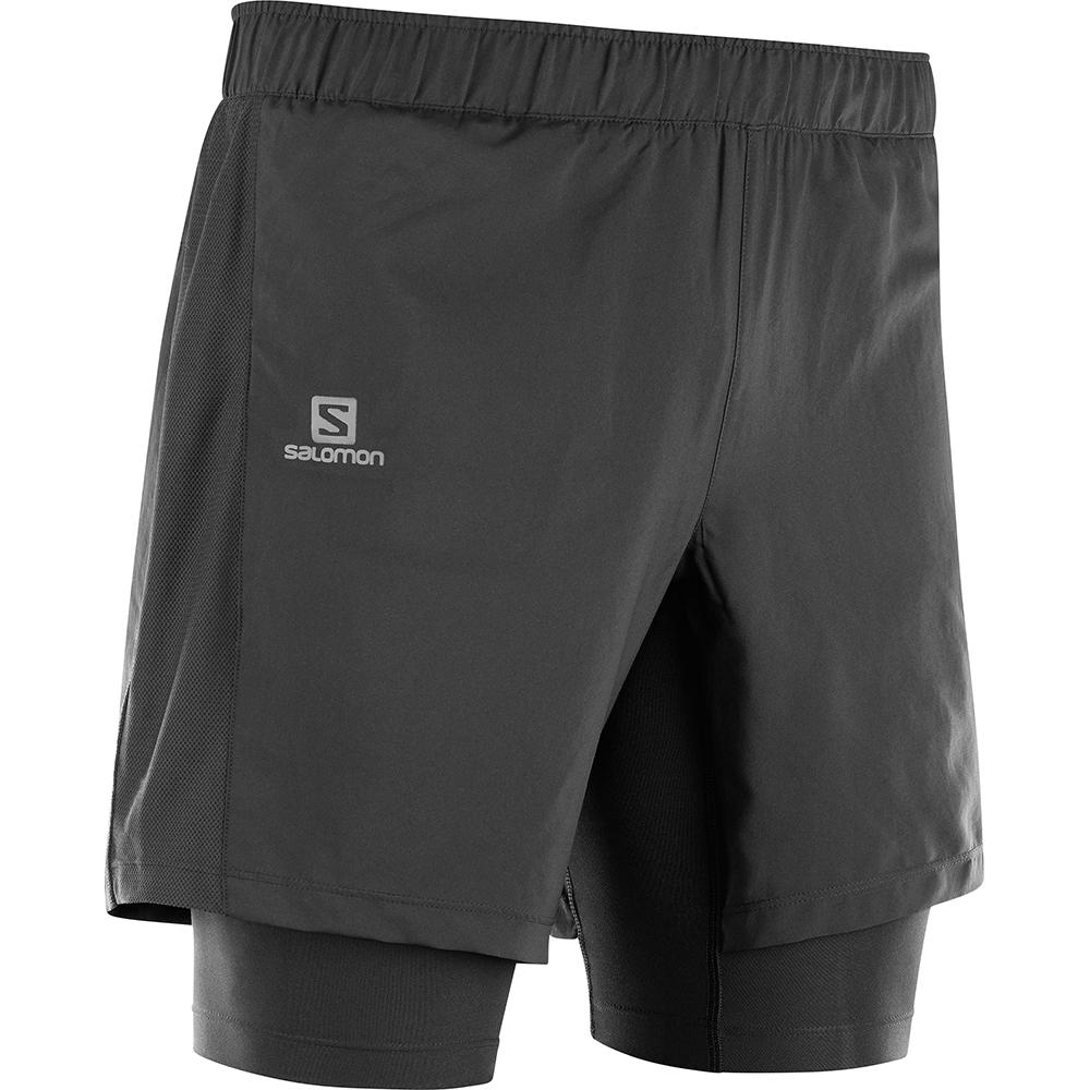 SALOMON AGILE TWINSKIN M Philippines - Men's Shorts - Black | 962035-HUP